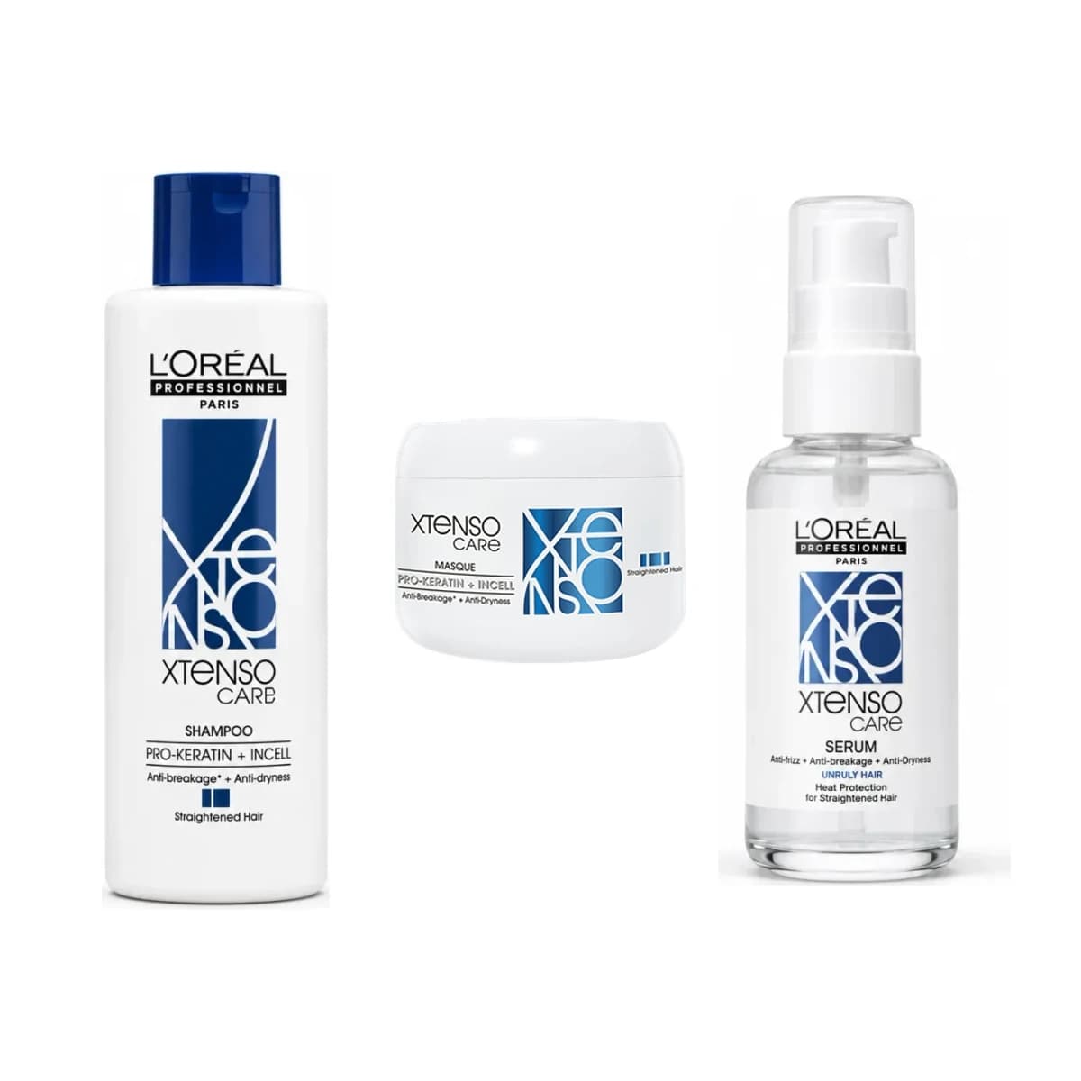 L'Oréal Professionnel Xtenso Care Blue Shampoo + Masque + Serum Combo