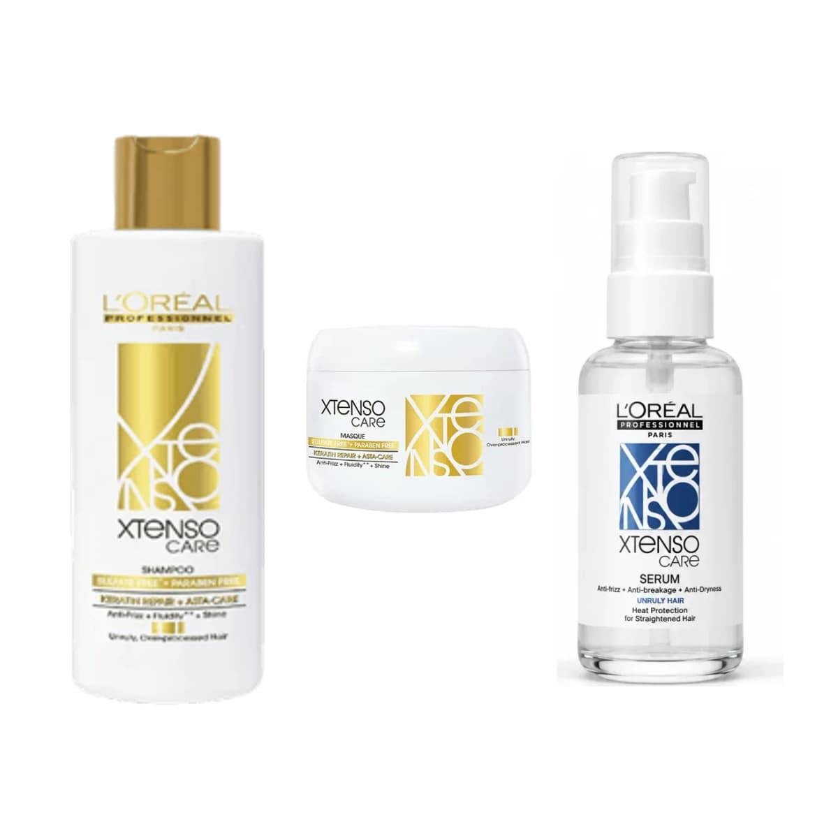 L'Oréal Professionnel Xtenso Care Gold Shampoo + Masque + Serum Combo