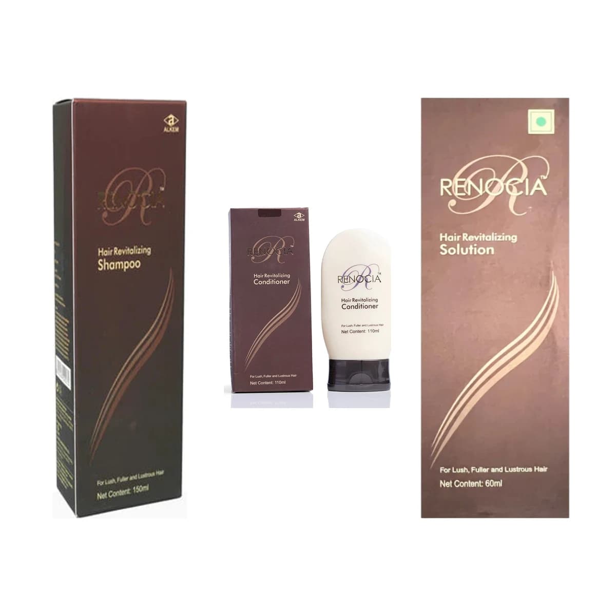 Renocia Hair Revitalizing Combo (Shampoo 150 ml + Conditioner 110 ml + Solution 60 ml)