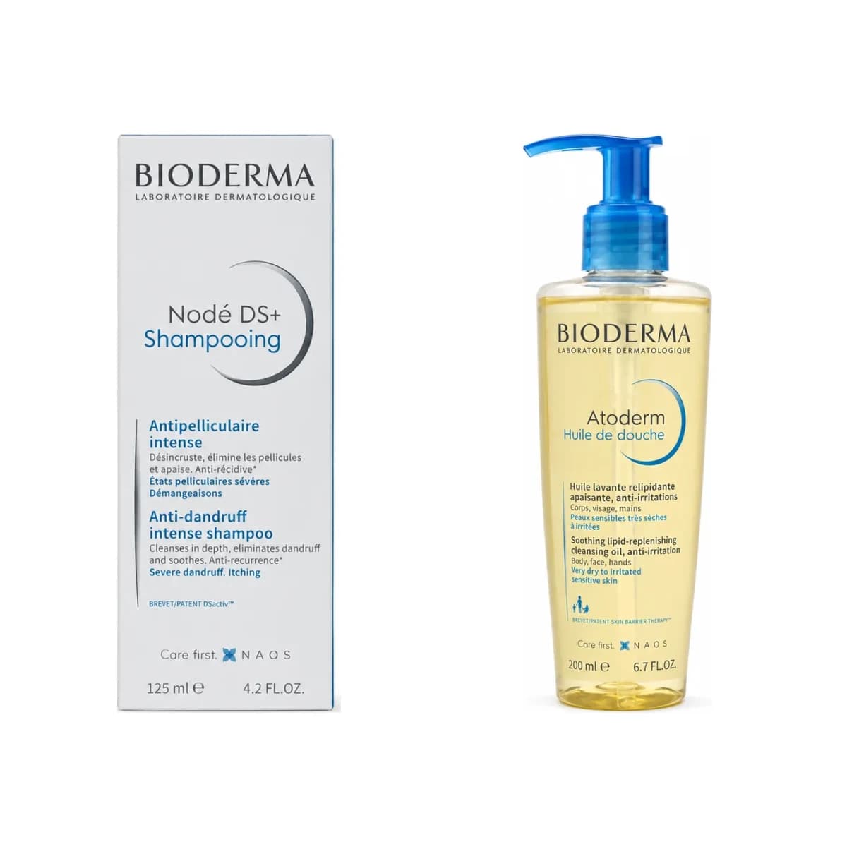 Bioderma Scalp & Body Combo (Nodé DS+ Shampoo 125 ml + Atoderm Huile de Douche 200 ml)