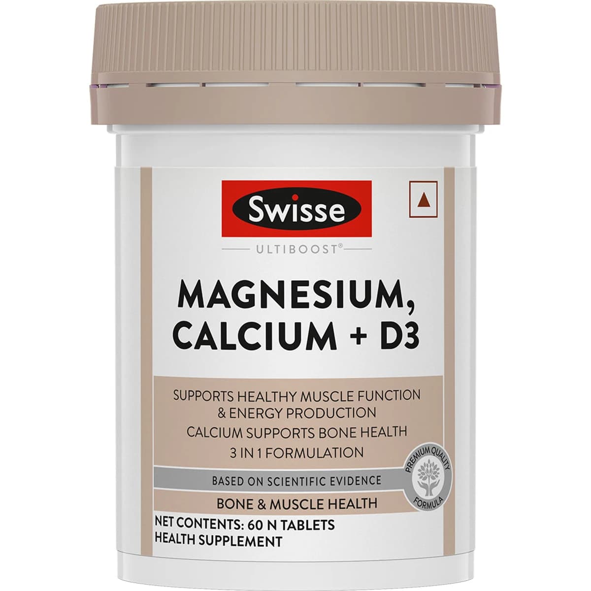 Swisse Magnesium Calcium + D3 60 Tablets
